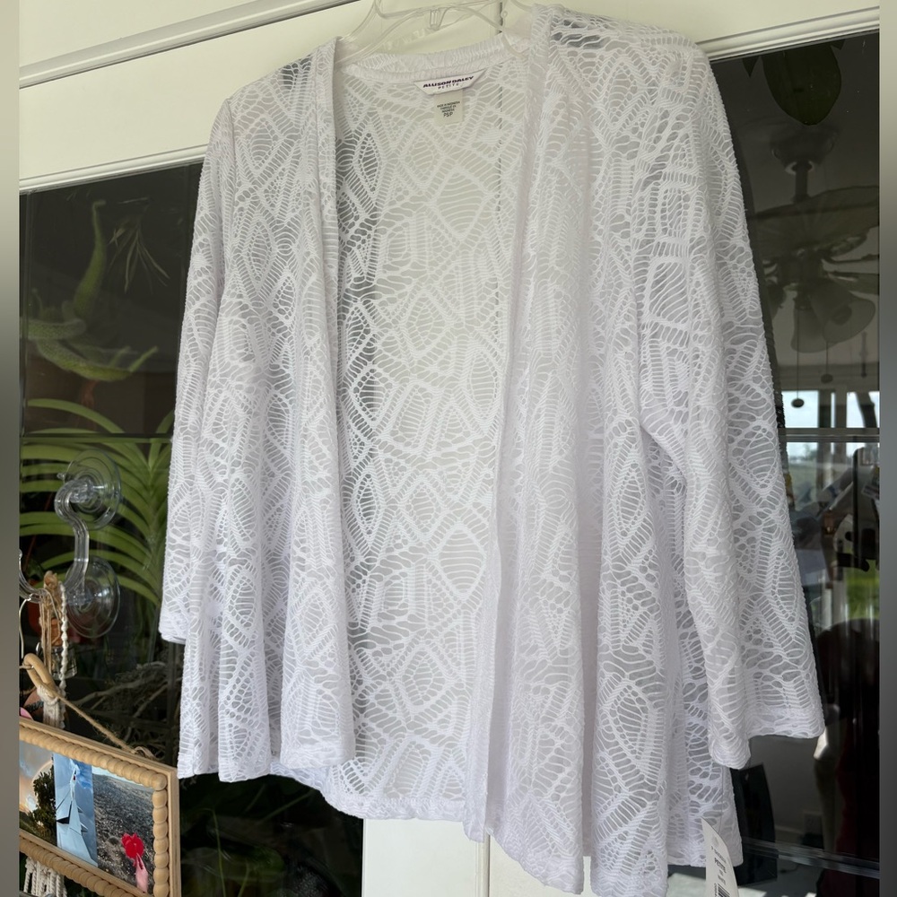 Allison Daley White Lace Blouse